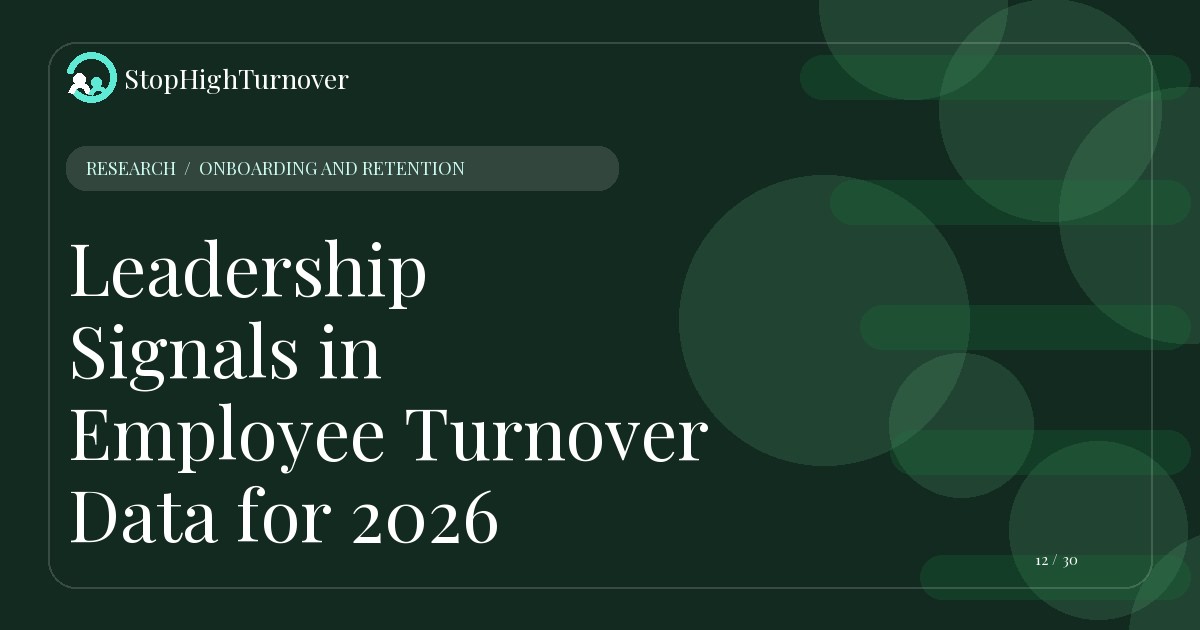 Research resource about Leadership Signals in Employee Turnover Data for 2026