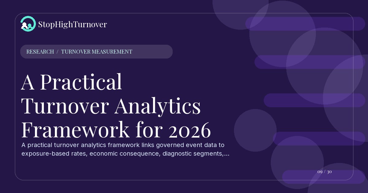 Research resource about A Practical Turnover Analytics Framework for 2026