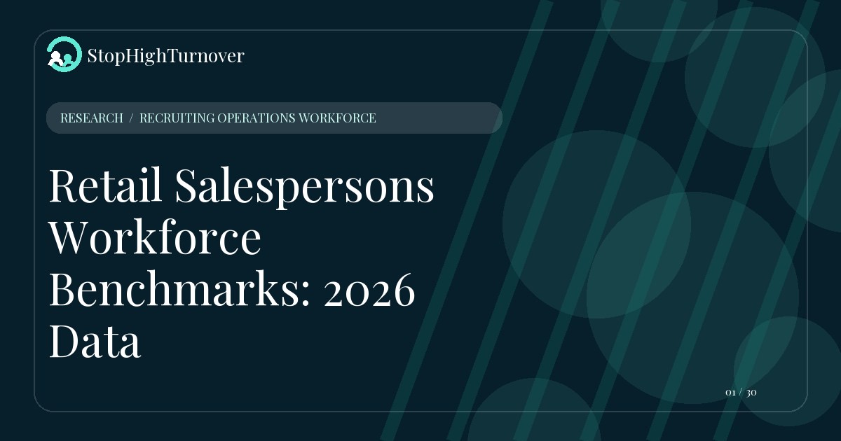 Research resource about Retail Salespersons Workforce Benchmarks: 2026 Data