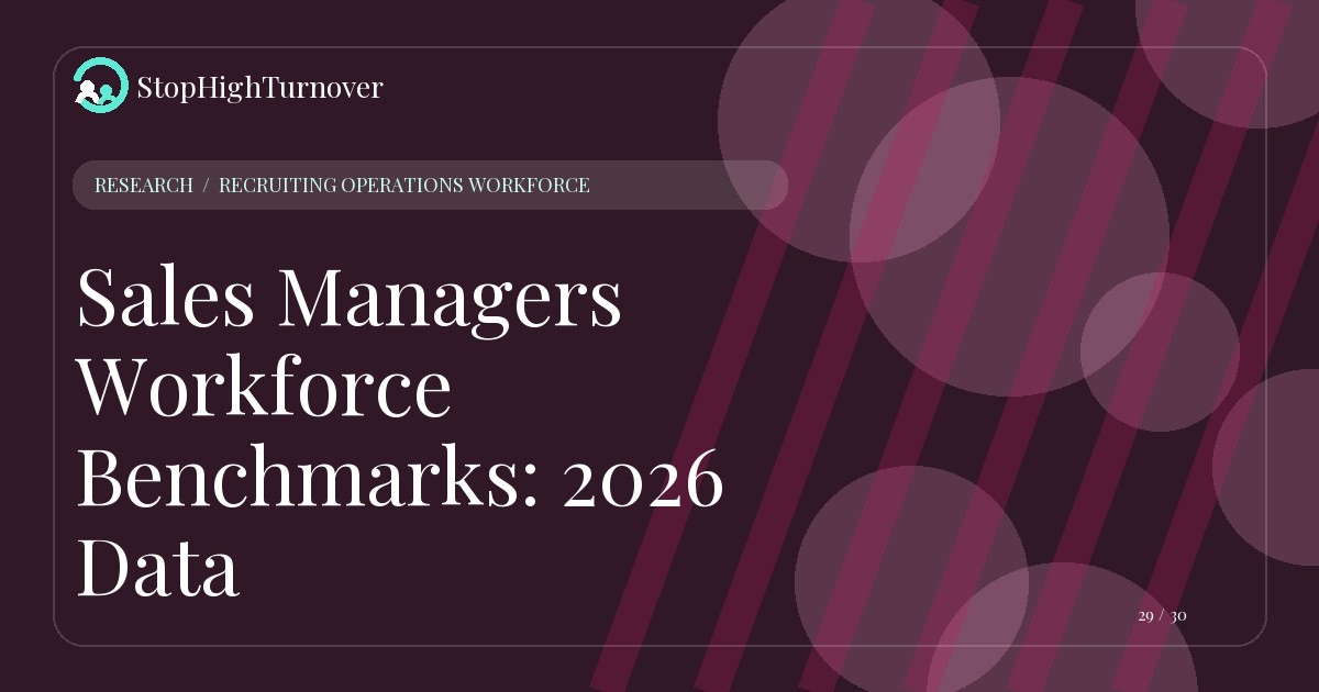 Research resource about Sales Managers Workforce Benchmarks: 2026 Data