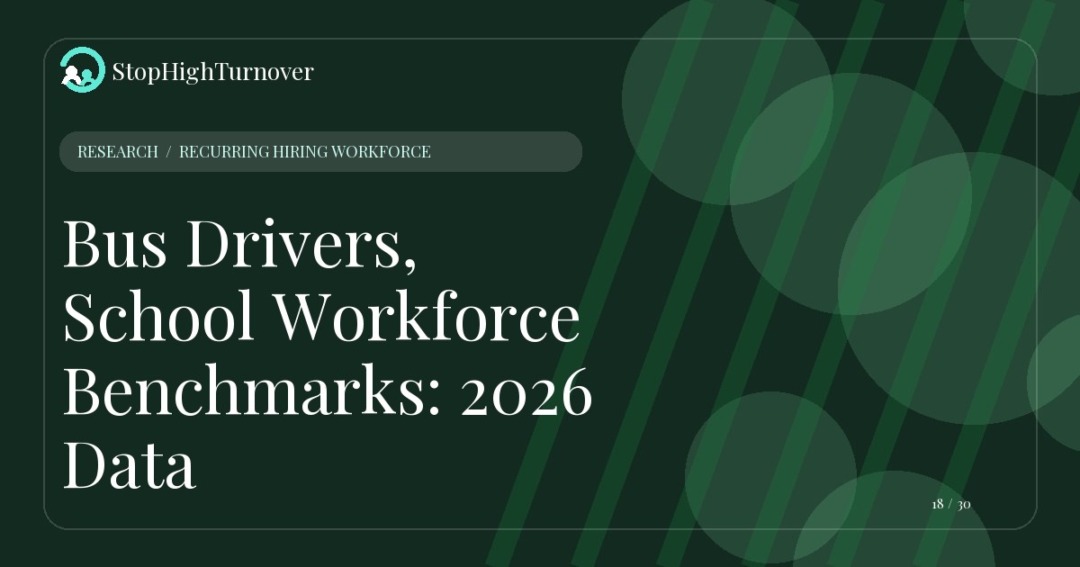 Research summary for Bus Drivers, School Workforce Benchmarks: 2026 Data