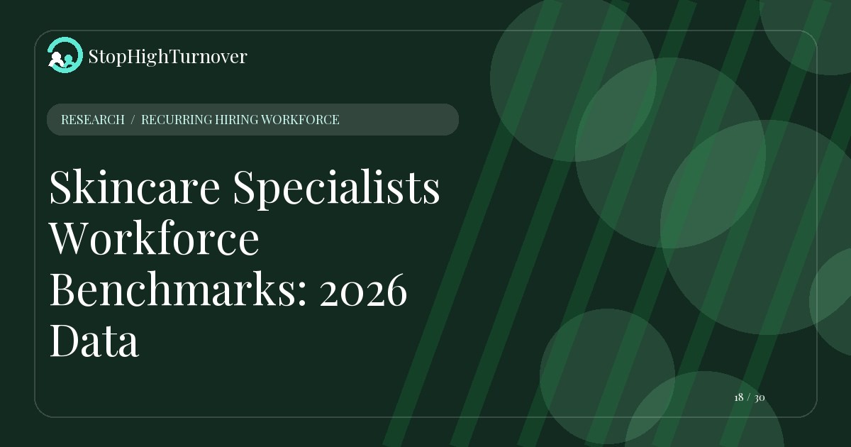 Research resource about Skincare Specialists Workforce Benchmarks: 2026 Data