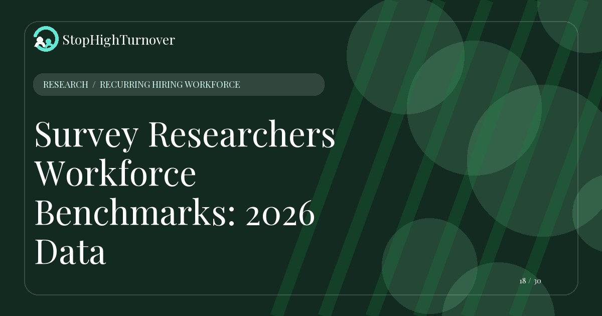 Research resource about Survey Researchers Workforce Benchmarks: 2026 Data