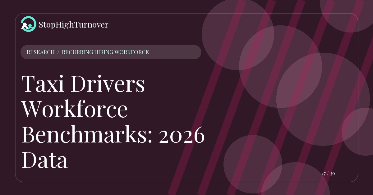 Research summary for Taxi Drivers Workforce Benchmarks: 2026 Data