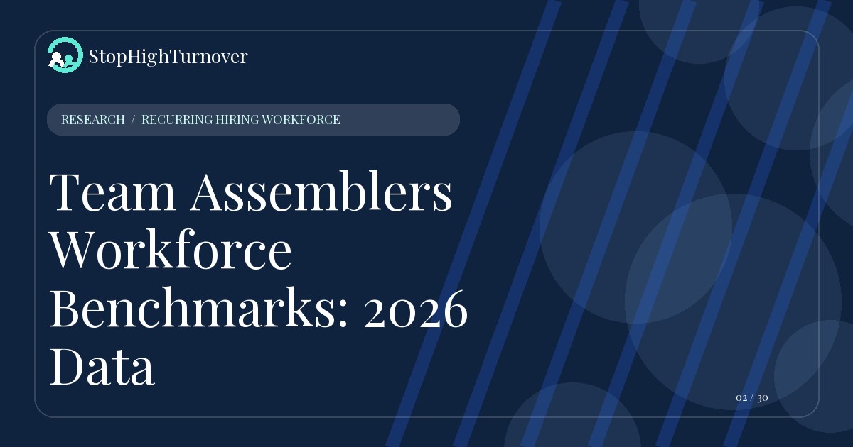 Research resource about Team Assemblers Workforce Benchmarks: 2026 Data