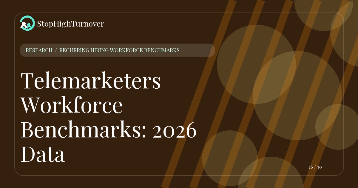 Research resource about Telemarketers Workforce Benchmarks: 2026 Data