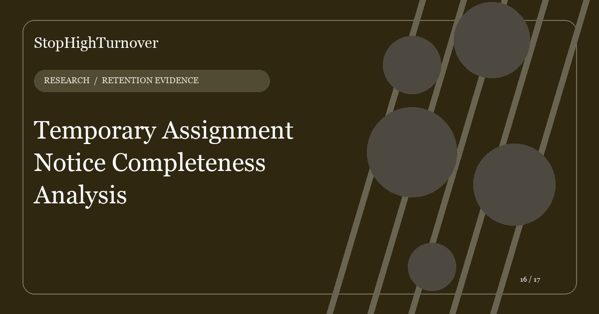 Data guide about Temporary Assignment Notice Completeness Analysis