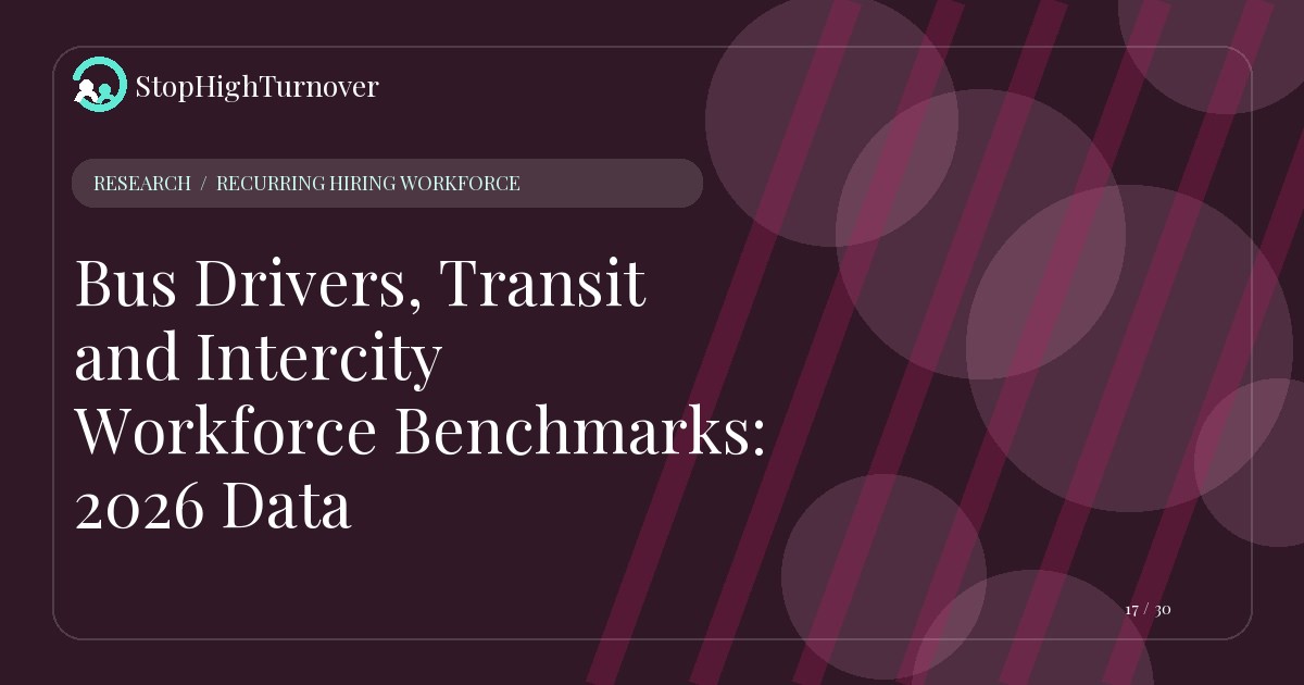 Research resource about Bus Drivers, Transit and Intercity Workforce Benchmarks: 2026 Data