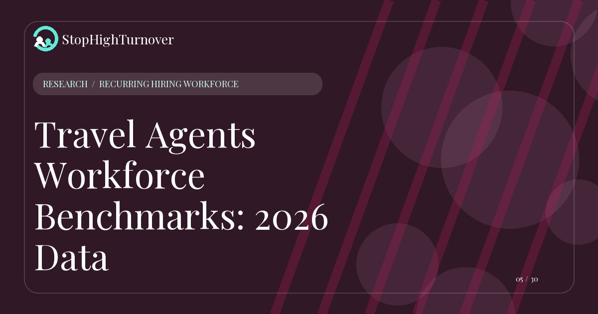 Research summary for Travel Agents Workforce Benchmarks: 2026 Data